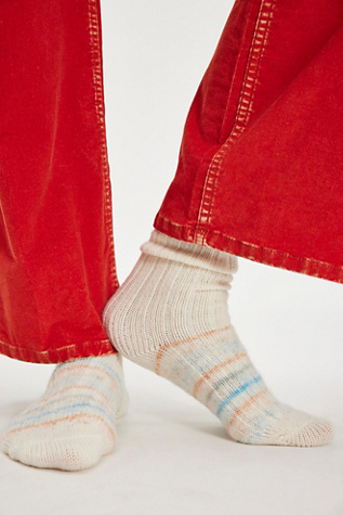 Sunset Stripe Socks by Free People in White