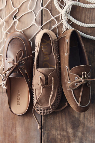 Bria Woven Boat Shoes by Sam Edelman at Free People in Tan, Size: US 8.5