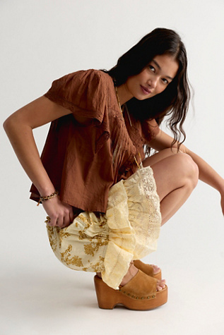 Darling Days Bloomers by Intimately at Free People in Yellow Combo, Size: Large