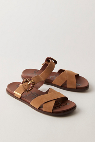 Lucy Buckle Slip-On Sandals by Sam Edelman at Free People in Tan, Size: US 9.5
