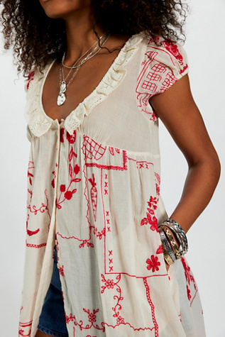 Annie Embroidered Maxi Top