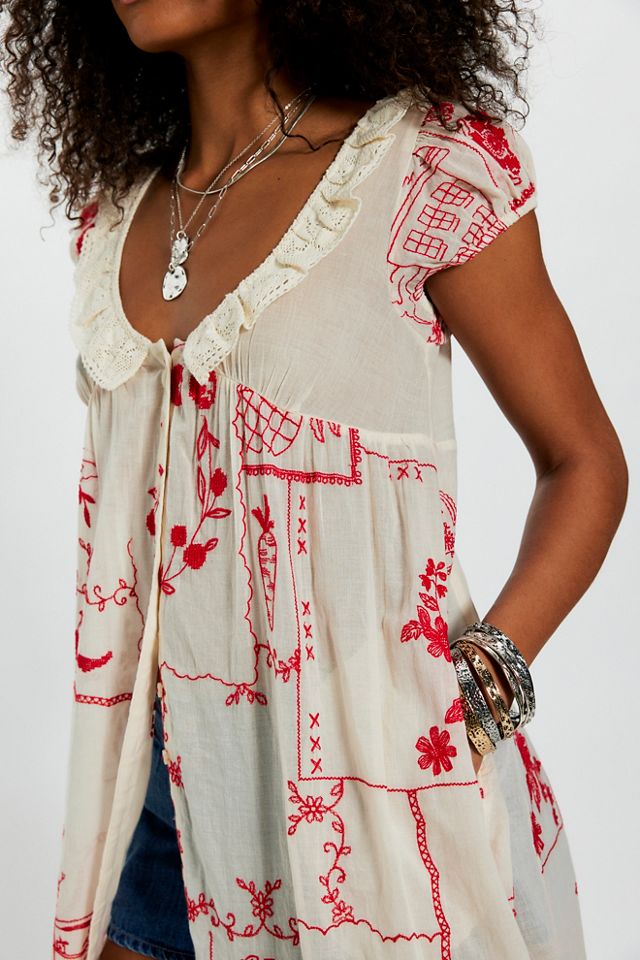 Annie Embroidered Maxi Top | Free People