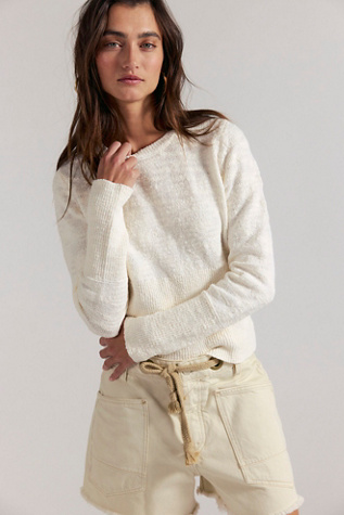Rose Valley Pullover by Free People in White, Size: XS