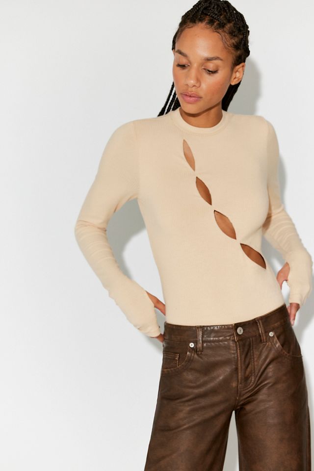 AFRM Andrei Asymmetric Rib Bodysuit #3