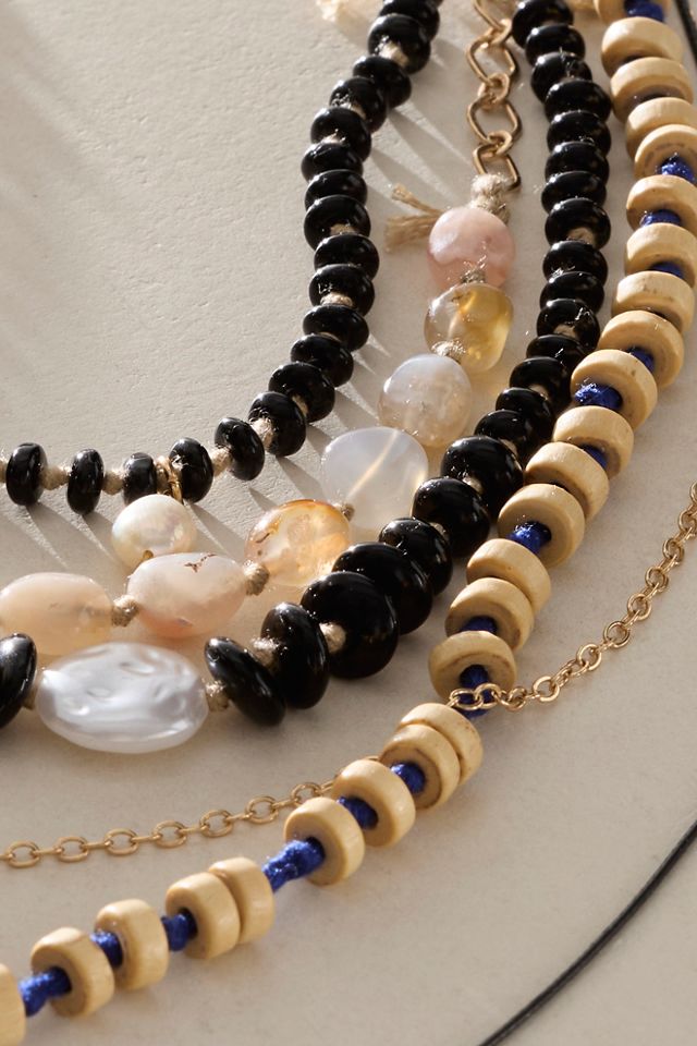 Hailee Semiprecious Layered Beaded Necklace #2