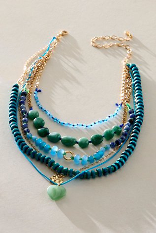 Hailee Semiprecious Layered Beaded Necklace