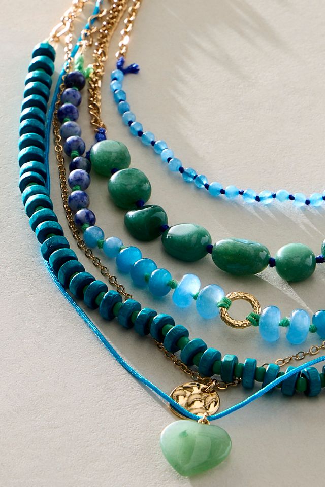 Hailee Semiprecious Layered Beaded Necklace #1