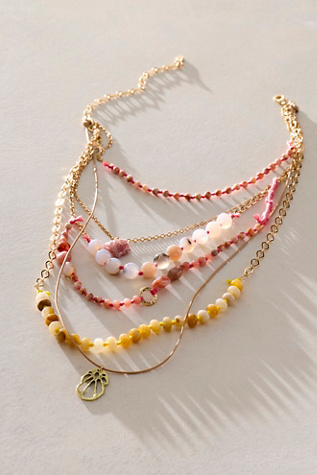 Hailee Semiprecious Layered Beaded Necklace