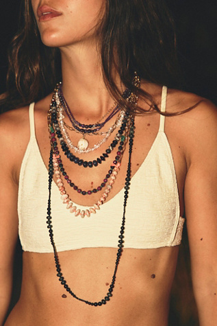 Hailee Semiprecious Layered Beaded Necklace