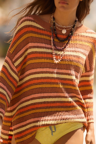Hailee Semiprecious Beaded Necklace at Free People in Pink Combo