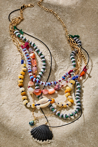 Hailee Semiprecious Layered Beaded Necklace