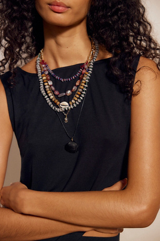 Hailee Semiprecious Layered Beaded Necklace