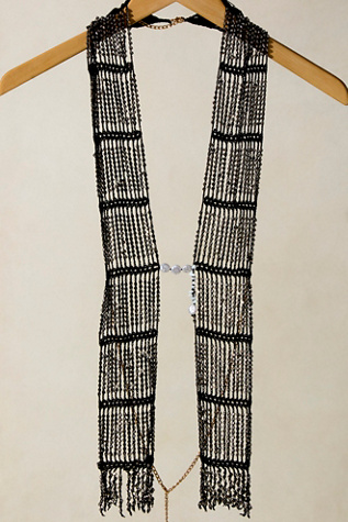 Ariana Ost Beads Gallore Bodychain at Free People in Black