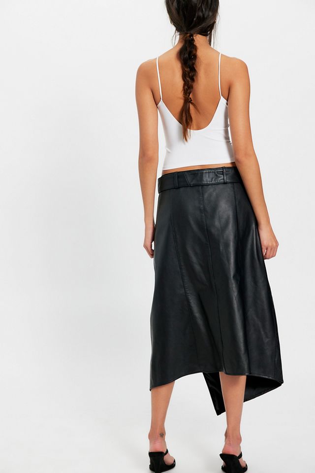 Deadwood Kalmer Leather Midi Skirt #1