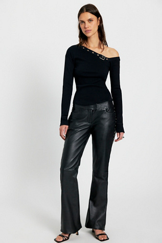 Deadwood Dali Leather Eyelet Pants