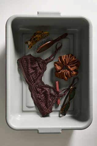 This Or That Lace Triangle Bralette by Intimately at Free People in Brownstone, Size: Medium