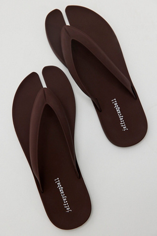 Perfect Stranger Thong Sandals by Jeffrey Campbell at Free People in Brown, Size: US 9