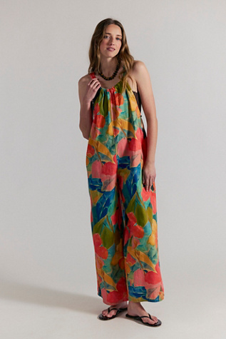 We The Free Freebird Printed Jumpsuit by Free People, Size: L