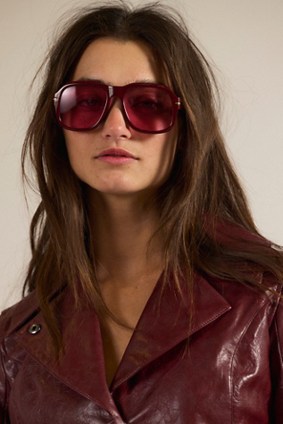 Robi Square Sunglasses by Free People in Red