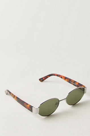 Женские солнцезащитные очки Free People Spencer Round Sunglasses, цвет: Бирюзовый — фото 2