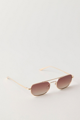 Женские солнцезащитные очки Banbe The Cameron Sunglasses, цвет: Золотой / Шоколадный — фото 2