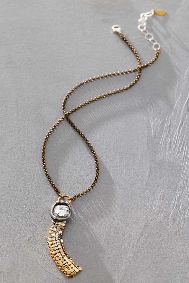 Mikal Winn Mesh Crystal Necklace #1