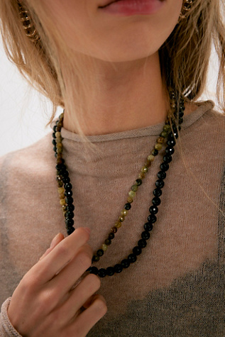 Chan Luu Onyx Beaded Necklace at Free People in Black