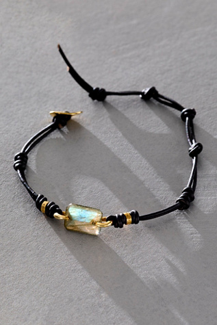 Женский браслет Chan Luu Leather & Stone, цвет: Labradorite — фото 2