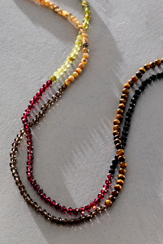 Chan Luu Tripple Stone Beaded Bracelet at Free People in Brown