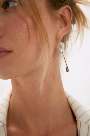 Chan Luu Pearl Drop Earrings at Free People in Gold