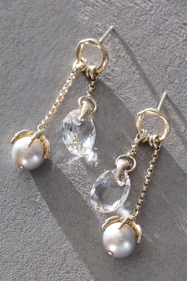 Chan Luu Pearl & Crystal Earrings #1