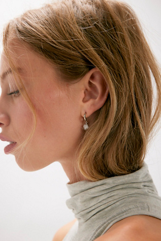 Chan Luu Hoop & Crystal at Free People in Silver