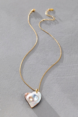 Женское колье Chan Luu Pearl Heart, цвет: Серый жемчужный — фото 4