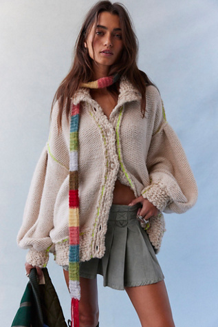We The Free Winterland Cardi at Free People in White, Size: XS