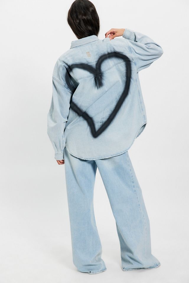 OneTeaspoon Daydream Heart Denim Button Down #1
