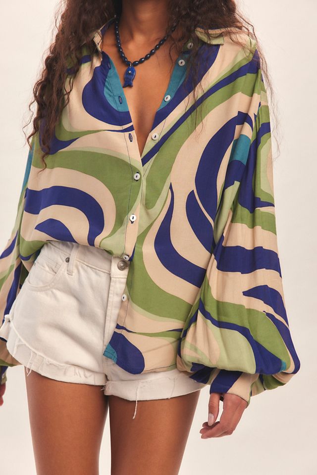 Joy Printed Button Down #2