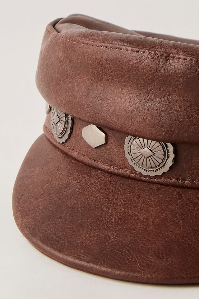 Understated Leather Cadet Hat #3