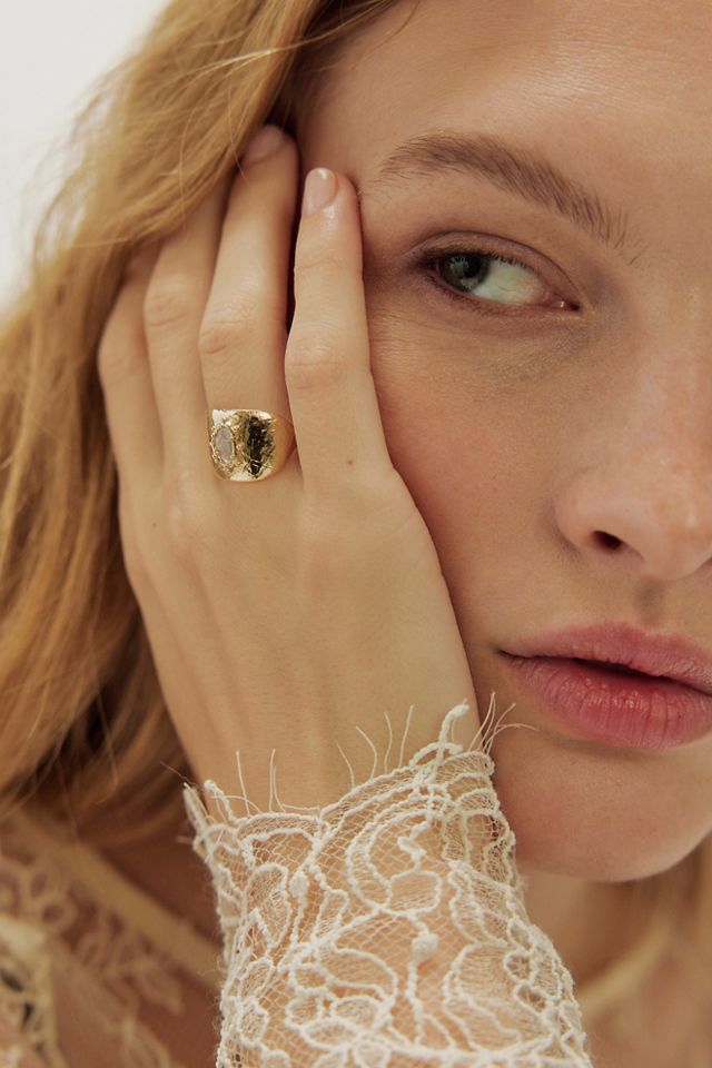 Lindsey L. Allen Diamond Slice Cigar Band Ring #1