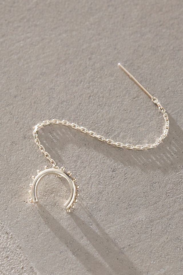 Lindsey L. Allen Sterling Silver Granule Cuff Threader Earring #1