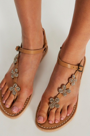 Tao Asymmetric Beaded Sandals by Laidback London at Free People in Silver, Size: EU 37