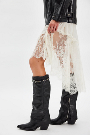 Joyride Foldover Boots by A.S.98 at Free People in Black, Size: EU 38