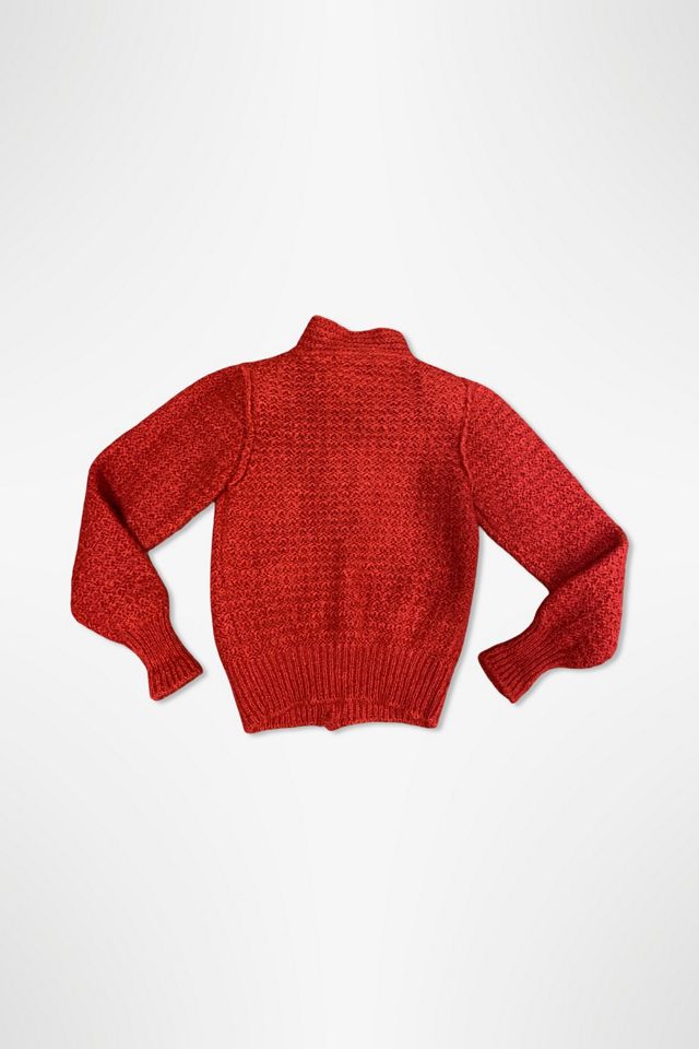 1970s Sonia Rykiel Rust Hand Knit Cardigan Selected By Ritual Vintage #1