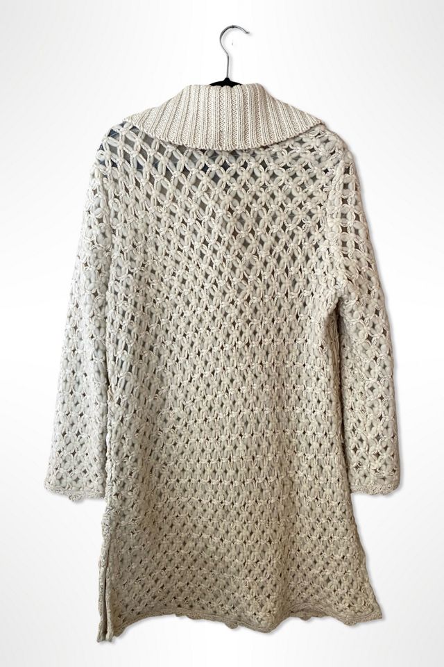 1990s Mixed Media Crochet Coat Selected By Ritual Vintage #1