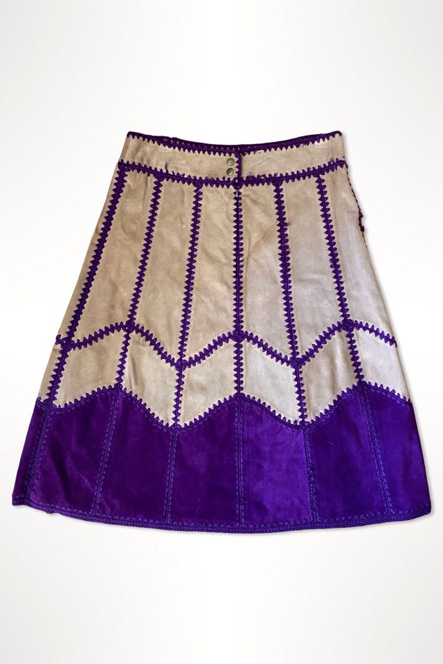 1990s Patchwork Suede Crochet Skirt Selected By Ritual Vintage #1