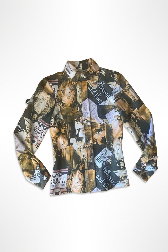 1970s Hollywood Photo Print Blouse Selected By Ritual Vintage #1