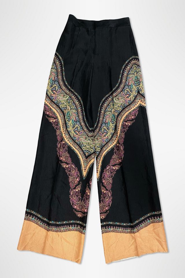 Vintage Etro Paisley Wide Leg Pants Selected By Ritual Vintage
