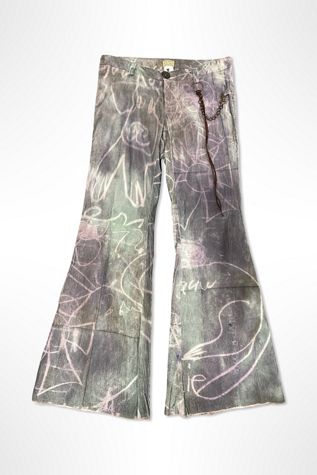 Y2K People Of The Labyrinths Low Rise Flares Selected By Ritual Vintage
