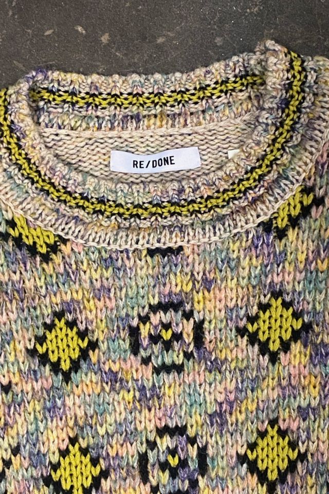 Vintage Re/Done Wool Cashmere Argyle Sweater Selected By Ritual Vintage #2