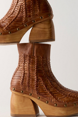 Женские ботинки Bed Stu Juna Woven Clog, цвет: Рыжевато-коричневый — фото 3