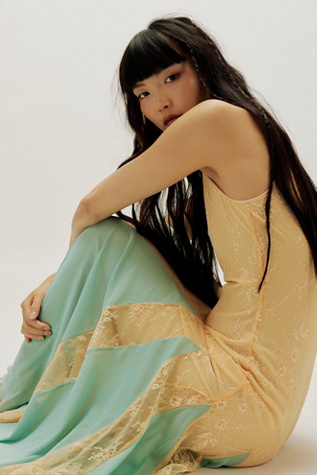 One Of A Kind Maxi Slip by Intimately at Free People in Blue, Size: M